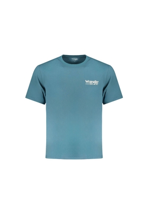 Wrangler Blue Cotton Men's T-Shirt - M