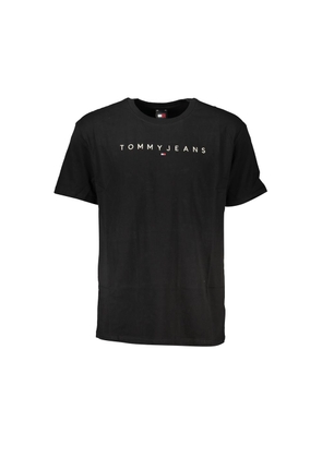 Tommy Hilfiger Black Cotton Men's T-Shirt - XXL