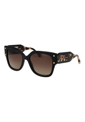 Carolina Herrera Black Acetate Sunglasses