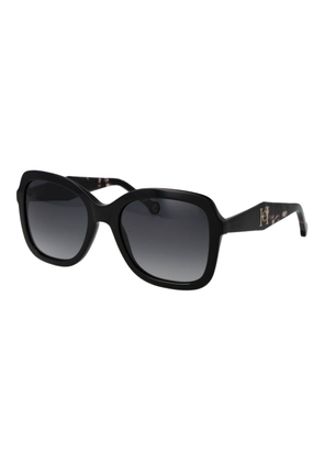 Carolina Herrera Black Acetate Sunglasses