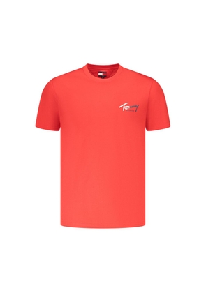 Tommy Hilfiger Red Cotton Mens T-Shirt - M