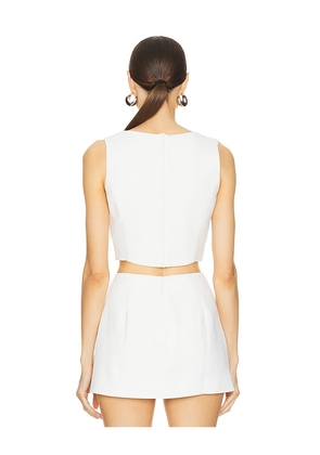 Amanda Uprichard Puzzle Vest in Ivory. Size XS. Also in M.