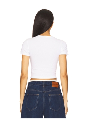 GRLFRND Baby Tee in White. Size M. Also in XS, S, L, XL.