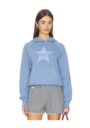 Frankies Bikinis X JENNIE Jane Terry Hoodie in Blue. Size XS. Also in S, M, L.