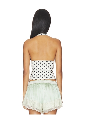 LIONESS Safari Halter Top in White. Size S. Also in XXS, XS, M, L, XL.