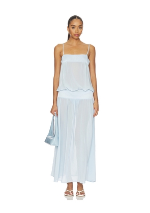 LIONESS Gracia Maxi Dress in Baby Blue. Size S. Also in XS, M, L, XL, XXL.