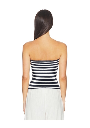 Lovers and Friends Ebony Stripe Knit Tube Top in Navy. Size XS. Also in M, XL.