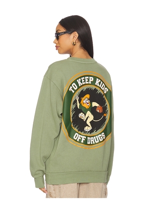 Philcos D.A.R.E. Baseball Sweatshirt in Sage. Size M. Also in S.