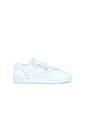 Reebok Freestyle Low Sneaker in Baby Blue. Size 6. Also in 6.5, 7, 7.5, 8, 8.5, 9, 9.5, 10.