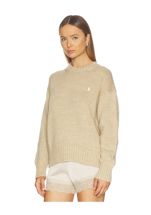 Polo Ralph Lauren Cotton Crew Neck Pullover in Tan. Size S. Also in XL.