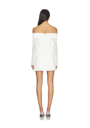 Runaway The Label Leona Long Sleeve Mini Dress in White. Size S. Also in L, XL.