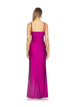 Runaway The Label Lavena Floral Detail Maxi Dress in Purple. Size XS. Also in M, S.
