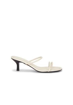 St. Agni Minimal Strap Heel in Cream. Size 36. Also in 37, 38, 39, 40.