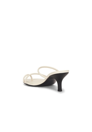 St. Agni Minimal Strap Heel in Cream. Size 36. Also in 37, 38, 40.