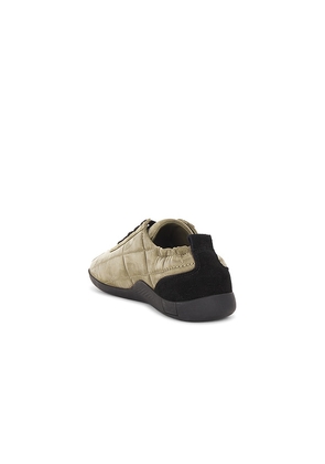 St. Agni Stitch Pillow Sneaker in Olive. Size 36. Also in 37, 38, 39, 40.
