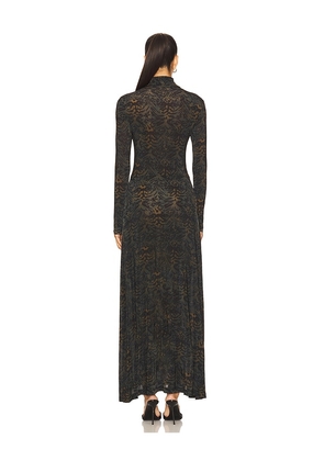 Ulla Johnson Koa Jersey Turtleneck Dress in Dark Green. Size XL. Also in M.