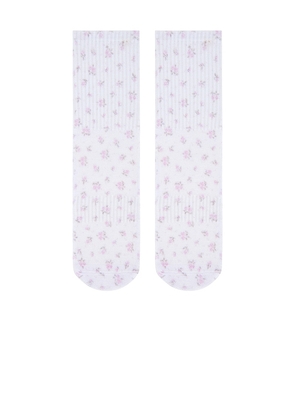 Souls. Pink Blossom Grip Socks in Pink. Size S/M. Also in M/L.