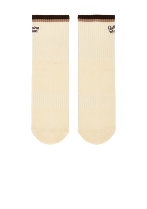 Souls. Caffeine Queen Socks in Cream. Size S/M. Also in M/L.