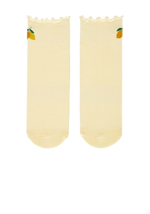 Souls. Spring Grip Socks in Yellow. Size M/L. Also in S/M.