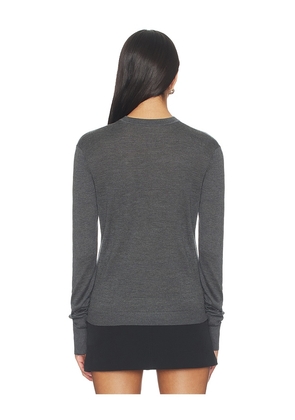RENGGLI Crewneck Sweater in Grey. Size XXS. Also in XS, S, M, L, XL.