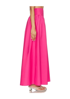 Susana Monaco Poplin Drop Waist Skirt in Pink. Size XS. Also in S, M, L, XL.
