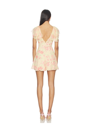 Tularosa Jessalyn Mini Dress in Beige,Peach. Size XXS. Also in L, M, S, XL, XS.