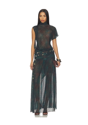 SIEDRES Dakota Dress in Black,Green. Size XS. Also in S, M, L.