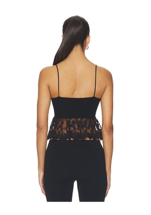 Tularosa Dora Knit Lace Tank in Black. Size XS. Also in XXS, S, M, L, XL.