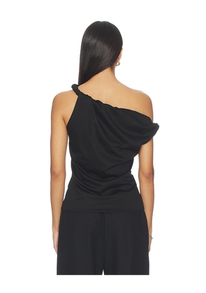 Rohe Sculptural Cotton Silk Top in Black. Size 34. Also in 40, 42.