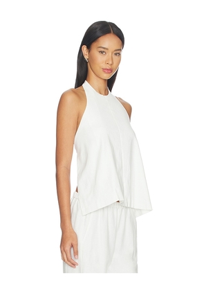 WeWoreWhat Buckle Back Halter Top in White. Size XS. Also in M.