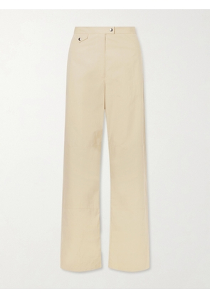 Calvin Klein Collection - Gemma Cotton Straight-leg Pants - Neutrals - IT36,IT38,IT40,IT42,IT44,IT46