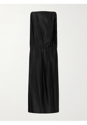 KHAITE - Tia Satin-twill Midi Dress - Black - US0,US2,US4,US6,US8,US10,US12