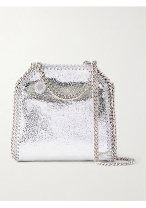 Stella McCartney - Falabella Tiny Crinkled Metallic Shoulder Bag - Silver - One size