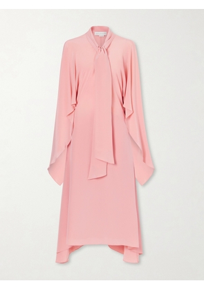 Stella McCartney - Tie-detailed Silk Midi Dress - Pink - IT34,IT36,IT38,IT40,IT42,IT44