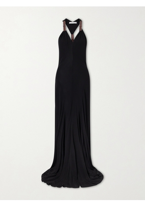 Christopher Esber - Chime Wood-embellished Jersey Maxi Dress - Black - UK 6,UK 8,UK 10,UK 12