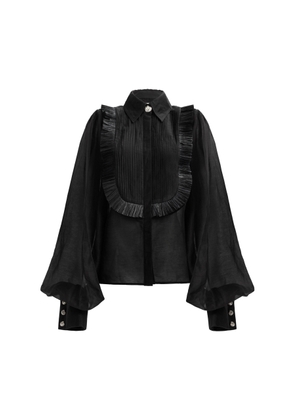 Aje Perilla Voluminous Linen-Blend Blouse - Moda Operandi