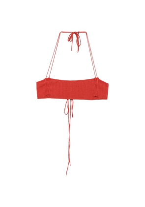 ELOU Ora tie-fastening bikini top - Red