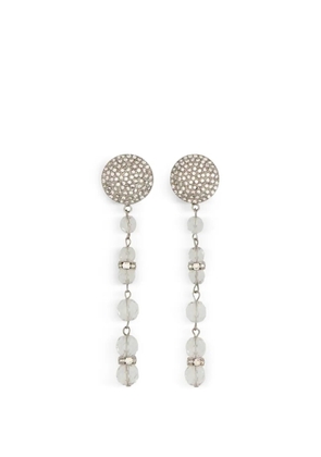 Alessandra Rich crystal-embellished drop earrings - Silver