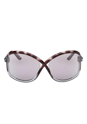 TOM FORD Eyewear geometric-frame sunglasses - Brown