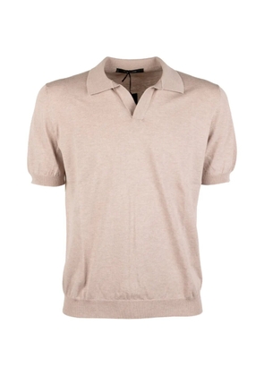 Tagliatore short-sleeve knitted polo shirt - Neutrals