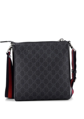 Gucci Pre-Owned Web Strap Front Zip Messenger Bag GG Coated Canvas Small crossbody bag - Black