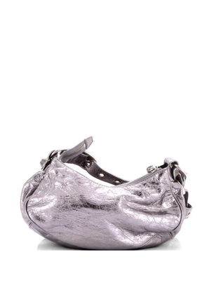 Balenciaga Pre-Owned Le Cagole Giant Studs Shoulder Bag Leather XS hobo bag - Metallic