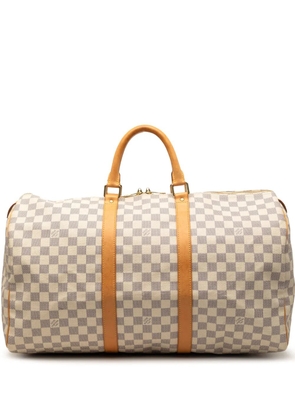 Louis Vuitton Pre-Owned 2008 Damier Azur Keepall 50 travel bag - White