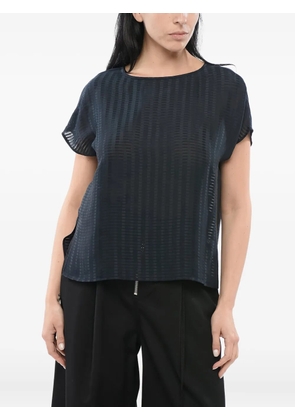 Giorgio Armani crewneck woven blouse - Blue