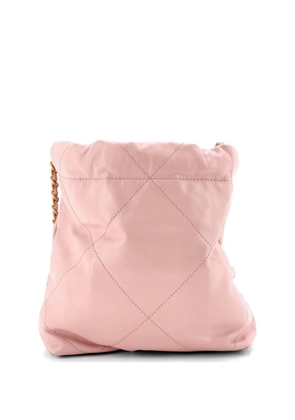 CHANEL Pre-Owned 22 Chain Hobo Quilted Calfskin Mini crossbody bag - Pink