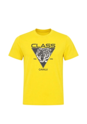 Cavalli Class logo-print T-shirt - Yellow