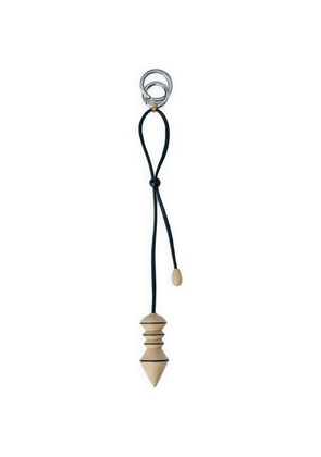 LEMAIRE geometric-pendant cord keychain - Black