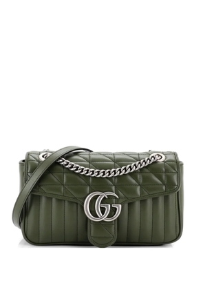 Gucci Pre-Owned GG Marmont Flap Bag Mixed Matelasse Leather Small shoulder bag - Green