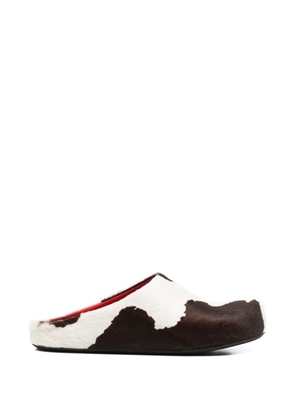 Marni cow-print mules - Brown