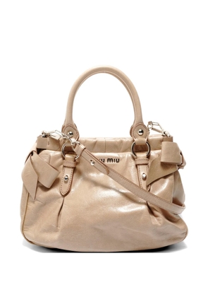 Miu Miu Pre-Owned 2010-2015 Vitello Lux tote bag - Neutrals